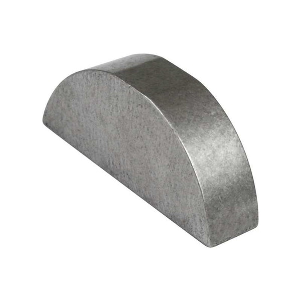 Woodruff Key, 3/8 x 1-1/2 in Key Size, 1212 SAE Number, 41/64 in H, Stainless Steel Plain